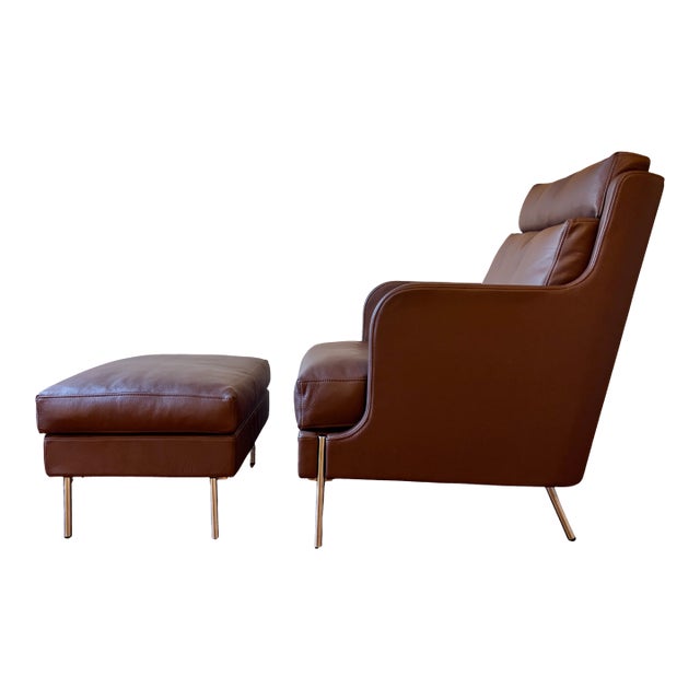 Eilersen Funen Chair and Ottoman For Sale