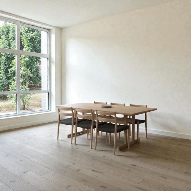 Dining Table in Oak with Two Leaves by Børge Mogensen for Snedkargaarden, 2008 For Sale - Image 12 of 18