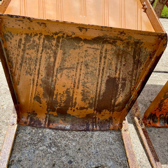 1940s Vintage 1940s Outdoor Metal Lounge Chairs a Pair Cleveland Welding "Restmaster", Pair For Sale - Image 5 of 17