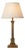 Brass Corinthian Column Table Lamp with Pleated Shade, 1930s For Sale