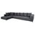 Textile George Large L-Shaped Sectional Sofa in Charcoal by Antonio Citterio for B&B Italia For Sale - Image 7 of 7