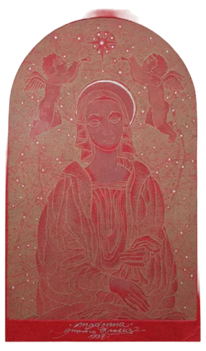 Gunars Krollis, Madonna, 1997, Mixed Media on Paper
