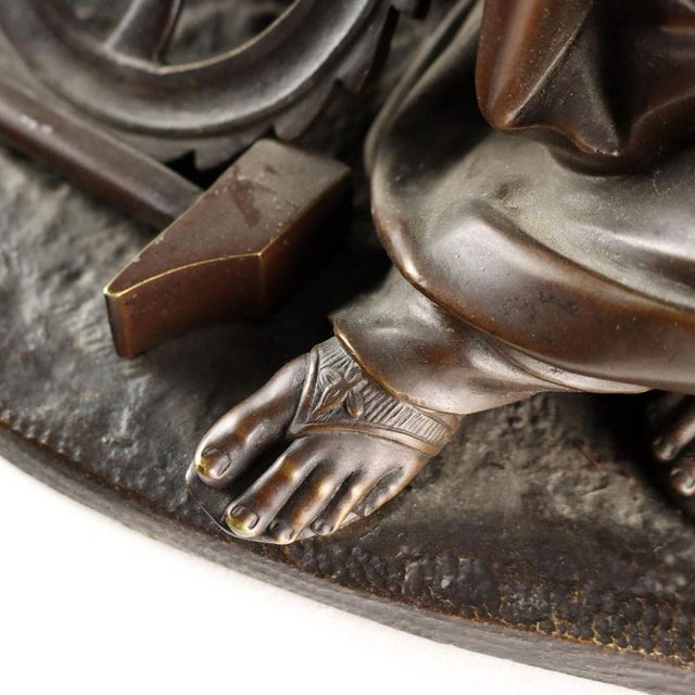 Antique Bronze Figure of Young Woman from Moreau Manufactory, 1900s For Sale - Image 10 of 13