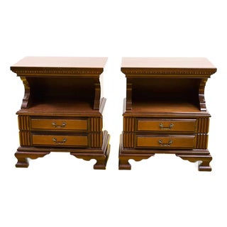 Vintage Wooden Bedside Tables, Set of 2 For Sale