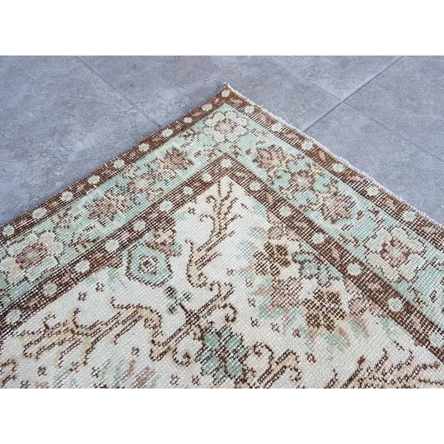 Art Deco 1960s Anatolian Handknotted Wool Carpet For Sale - Image 3 of 11