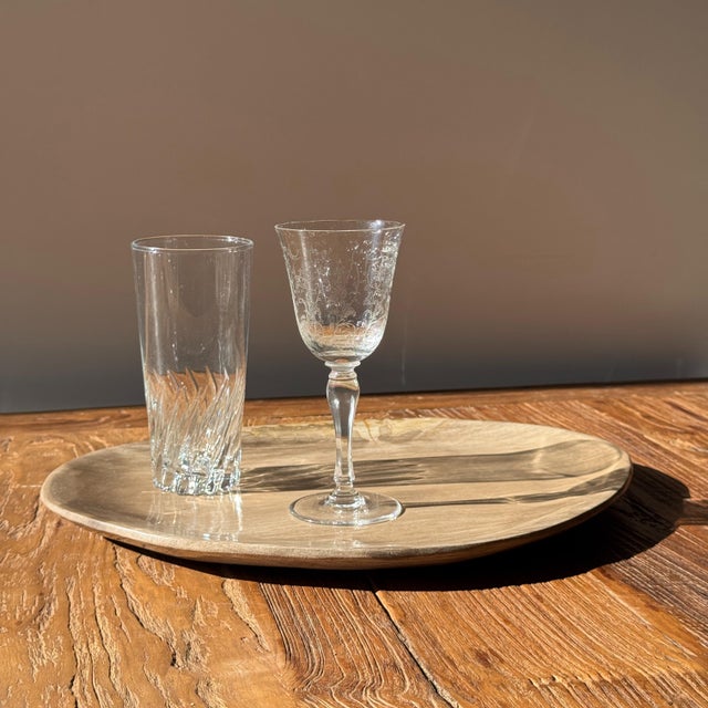 Stone Large Oval Beige Petrified Wood Trinket Tray, 1980s For Sale - Image 7 of 9