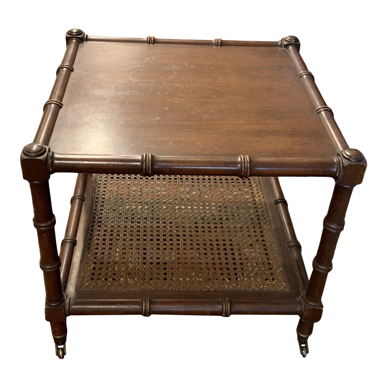 1960s Faux Bamboo Side Table Chairish