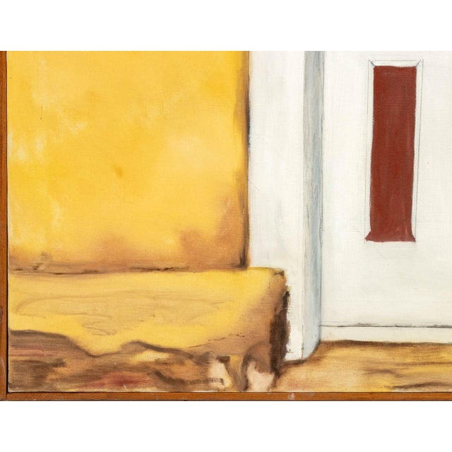 Campbell Signed Church Door Facade Oil on Canvas For Sale - Image 4 of 7