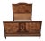 1910s French Louis XVI Style Marquetry Inlaid Full Bedframe For Sale