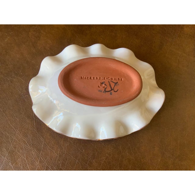 1980s Vintage Mackenzie Childs Courtly Check Fluted Bowl For Sale - Image 5 of 5