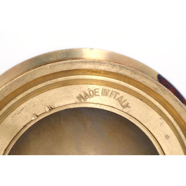 Mid 20th Century Reclaimed Polished Brass Round Double Door Pulls For Sale - Image 5 of 6