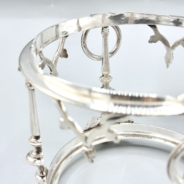 Antique Edwardian English Biscuit Barrel with Silver Plated and Cut Glass Liner, England, 1900 For Sale - Image 16 of 18