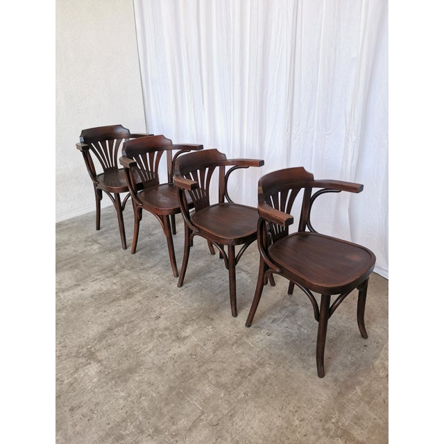 1970s Mid-Century Bentwood Dining Chairs, 1970s, Set of 4 For Sale - Image 5 of 18