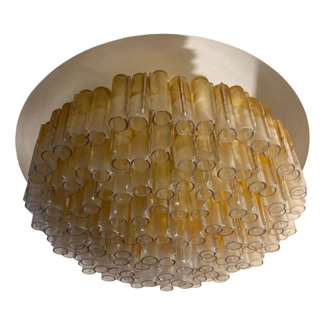 Model Calza Chandelier by Ludovico Diaz De Santillana for Venini, 1970s For Sale
