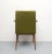 Chair with Armrests in Cherry, Green Fabric, 1955 For Sale - Image 9 of 11