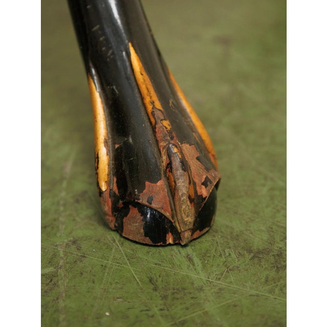 Wood Vintage Hollywood Regency Side Table Swan Legs For Sale - Image 7 of 11