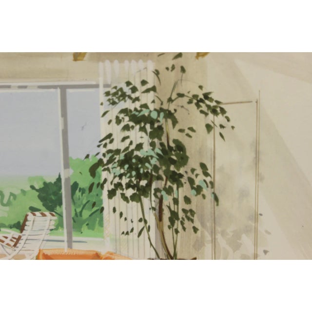 Tropical-Inspired Retro Living Room Painting For Sale - Image 4 of 6