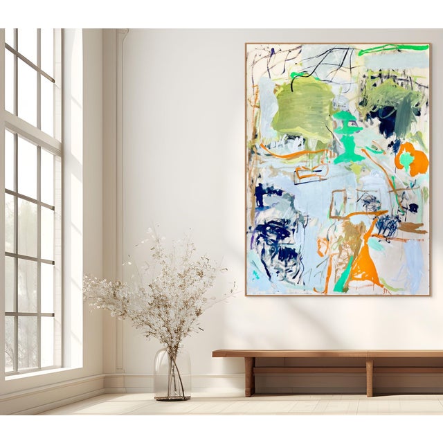 Abstract Contemporary Abstract Acrylic on Canvas "Porous Boundaries" by Macha Poynder For Sale - Image 3 of 4