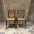 For your consideration a pair of vintage Italian mid-century modern ladder-back side chairs in the style of Gio Ponti,...