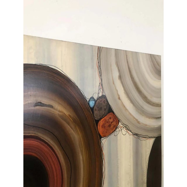 Early 21st Century Robert Charon Large Contemporary Abstract Original “Orbs” Painting For Sale - Image 5 of 13