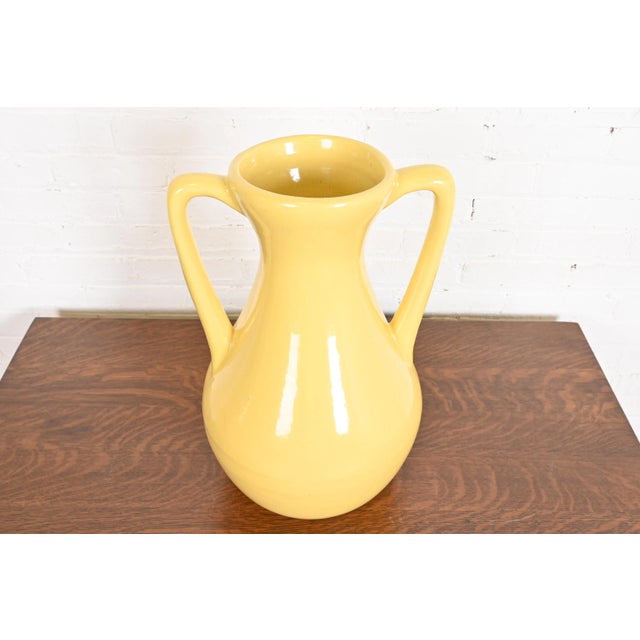 A gorgeous Arts & Crafts large glazed handled art pottery jug or vase By Robinson Ransbottom Pottery Co. of Roseville, OH...