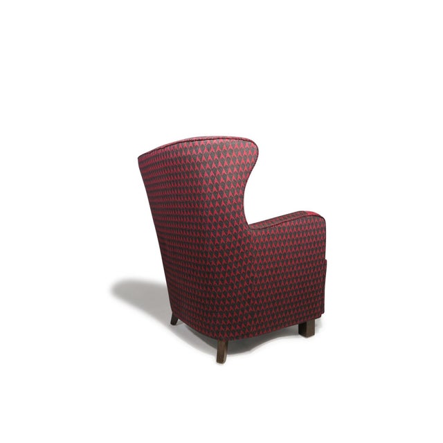 1937 Attributed to Kaj Gottlob for a.j. Iversen Lounge Chair in Original Lis Ahlmann Fabric For Sale - Image 9 of 12