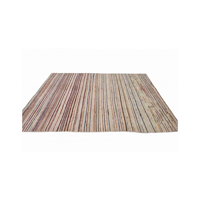 Hand knotted unique rug newly made in Afghanistan using hand spun wool.