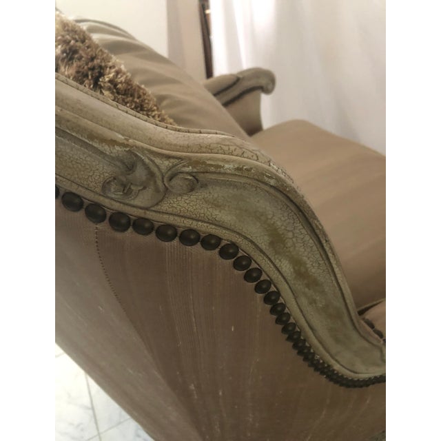 Caracole Compositions French Style Oversized Silk Chair For Sale - Image 10 of 13