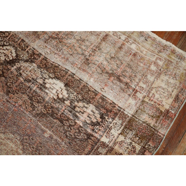 Early 20th Century Zabihi Collection Worn Persian Corridor Size Rug - 6'9" x 19'8" For Sale - Image 11 of 11