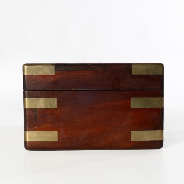 English 19th Century English Mahogany Brass Bound Box For Sale - Image 3 of 7
