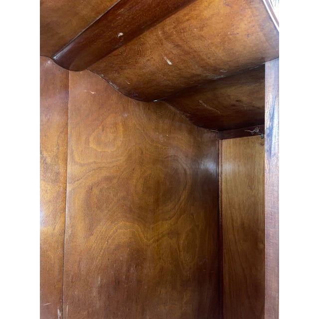 Early 1900s Triple Width Walnut Louis XV French Style Armoire. For Sale - Image 17 of 18