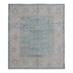Square Turkish Oushak Rug by Keivan Woven Arts 10'10 X 12'1