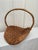 Rustic European Woven Wicker Handle Large Gathering Basket For Sale - Image 9 of 12