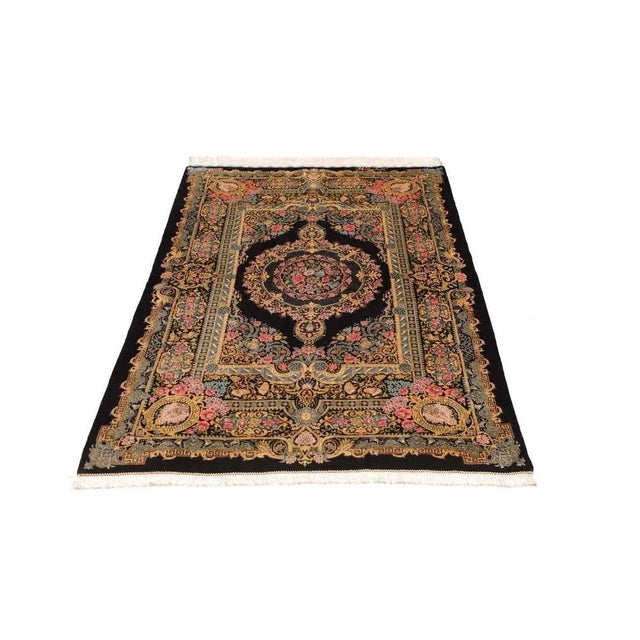 Qom Rug in Silk For Sale - Image 4 of 11