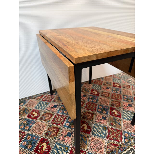 West Elm Box Frame Drop Leaf Dining Table For Sale - Image 9 of 12