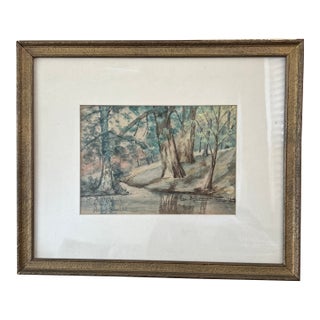 Vintage Signed by H A Maxwell Original Watercolor For Sale