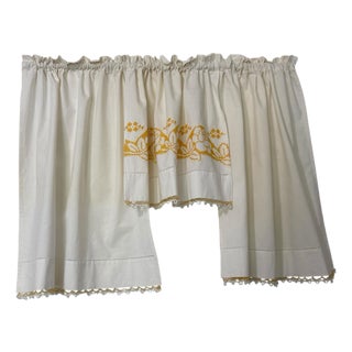 Upcycled Handmade Curtains 30x36 Each Panel For Sale