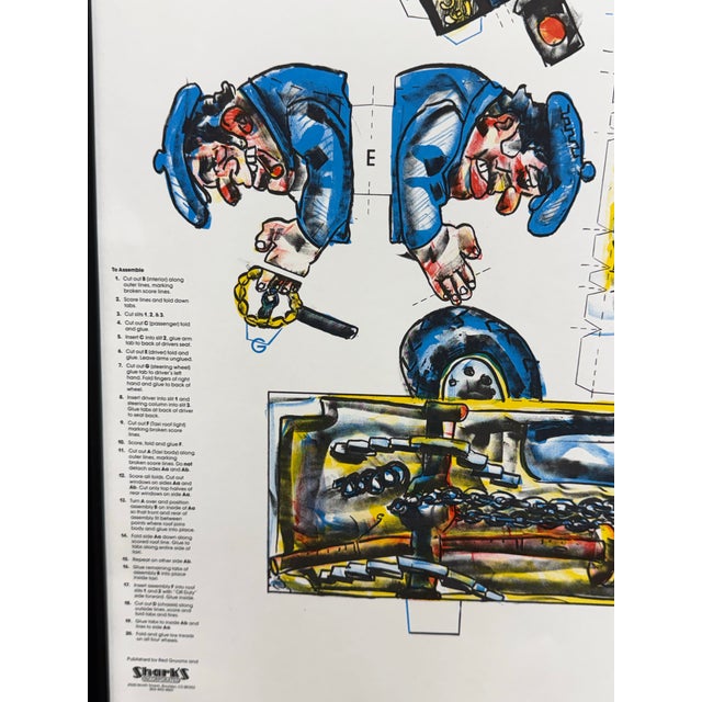 Red Grooms “Ruckus Taxi” Print, Framed For Sale - Image 11 of 12