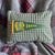 Cabin Idaho Native American Vintage Pennant on New Woven Plaid Throw Pillow For Sale - Image 3 of 4