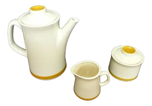 1970's Charmcraft Stoneware Coffee Set - 3 Pieces