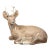 American 1950s Concrete Reclining Deer with Antlers and Weathered Appearance For Sale