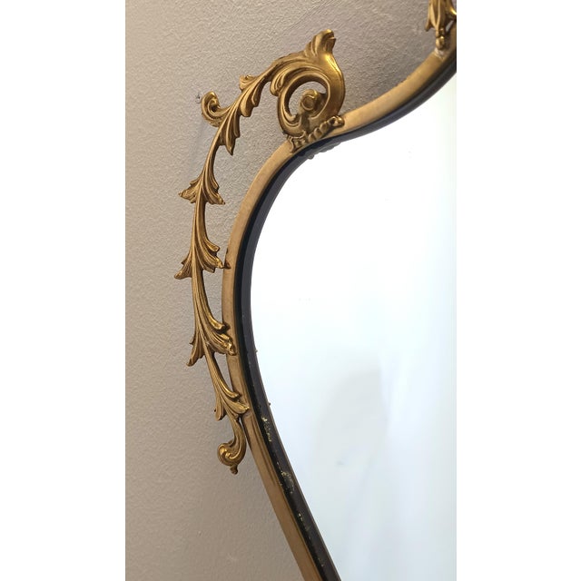1960s Wall Mirror and Console Table with Onyx Top and Brass Frame, 1960s, Set of 2 For Sale - Image 5 of 17