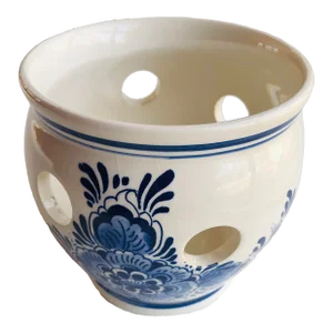 90's Delft Hand Painted Holland Pottery Votive Holder