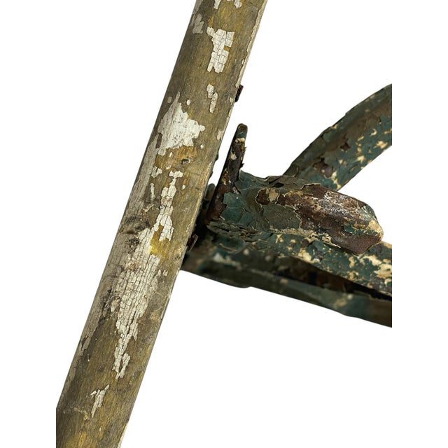 Early 20th Century Husqvarna Attributed Cast Iron Sewing Machine Table, Garden / Primitive Patina, Early 20th Century For Sale - Image 5 of 12