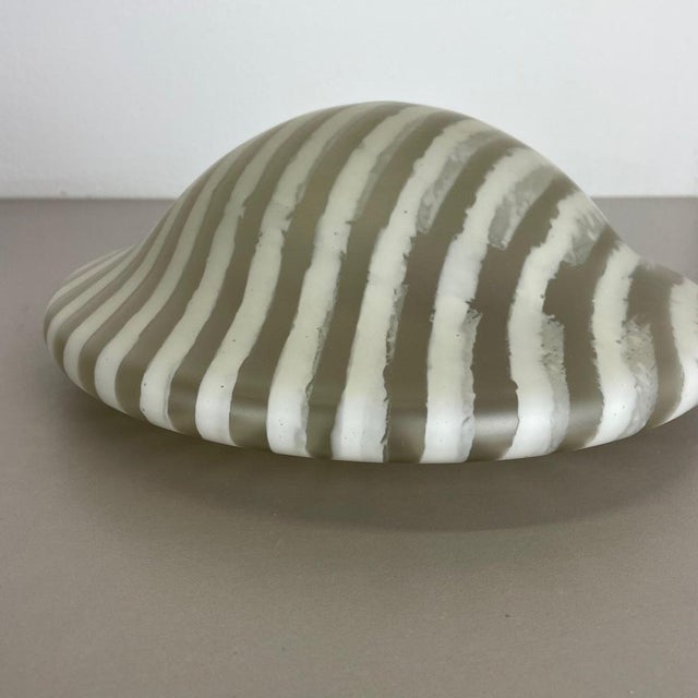Zebra Glass Flushmount Wall Light from Peill & Putzler, Germany, 1980s For Sale - Image 10 of 18