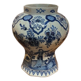 18th Century Johannes Van Duijn Dutch Ceramic Vase For Sale