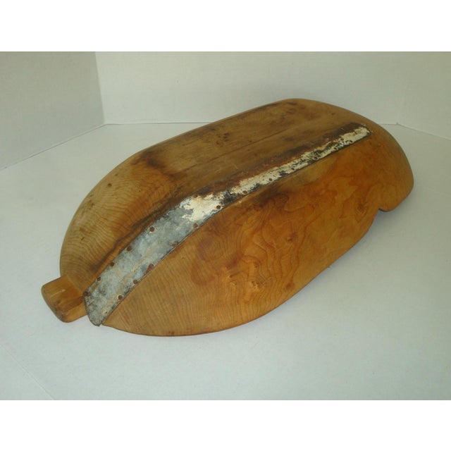 26" Primitive Oval Wood Bread Dough Trough Bowl For Sale In Richmond - Image 6 of 7