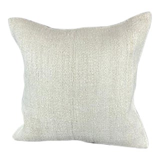 20 x 20 Hemp Pillow Turkish Cushion Natural Grayish White Pillow Cushion Cover For Sale