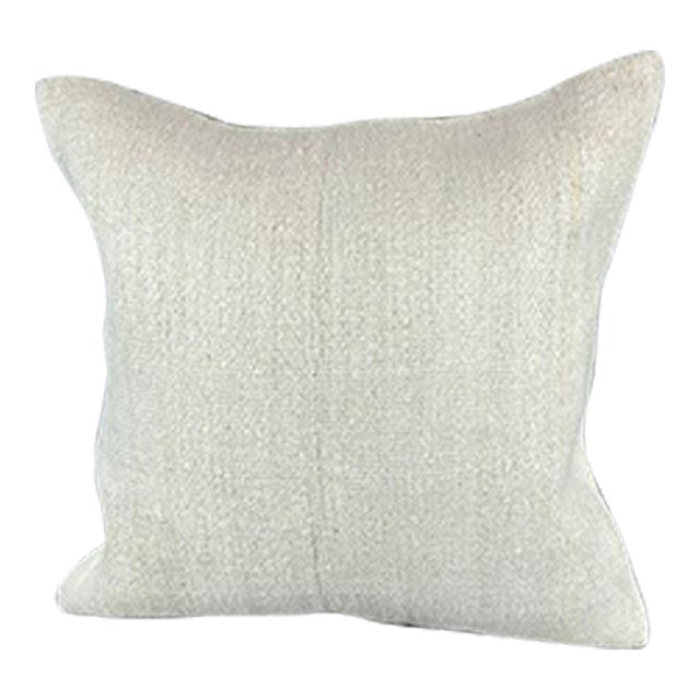 20 x 20 Hemp Pillow Turkish Cushion Natural Grayish White Pillow Cushion Cover For Sale