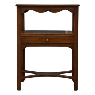 Henkel Harris Virginia Galleries Collection Solid Wild Black Cherry Traditional Style 20" Tiered Nightstand For Sale